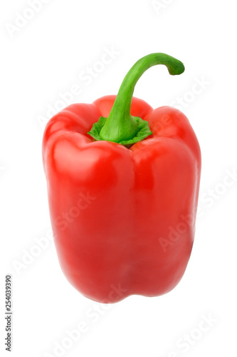 Red pepper isolated on white background. Design concept.