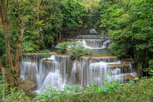 Huai Mae Khamin Waterfall tier 4  Khuean Srinagarindra National Park  Kanchanaburi  Thailand