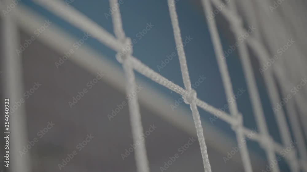 Vidéo Stock volleyball net. closeup. large knots of thick filaments