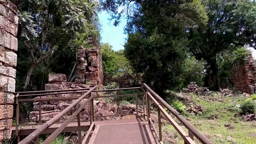Hyperlapse walking through the Ruins of Santa Ana Mission in Argentina Hyperlapse walking through the Ruins of Santa Ana Mission in Argentina
