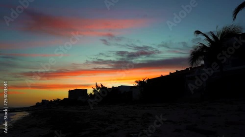 Progreso amanecer sun rise at beach photo