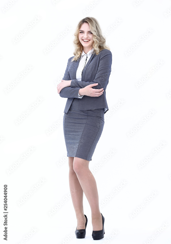 in full growth.confident business woman. in full growth.confident business woman.