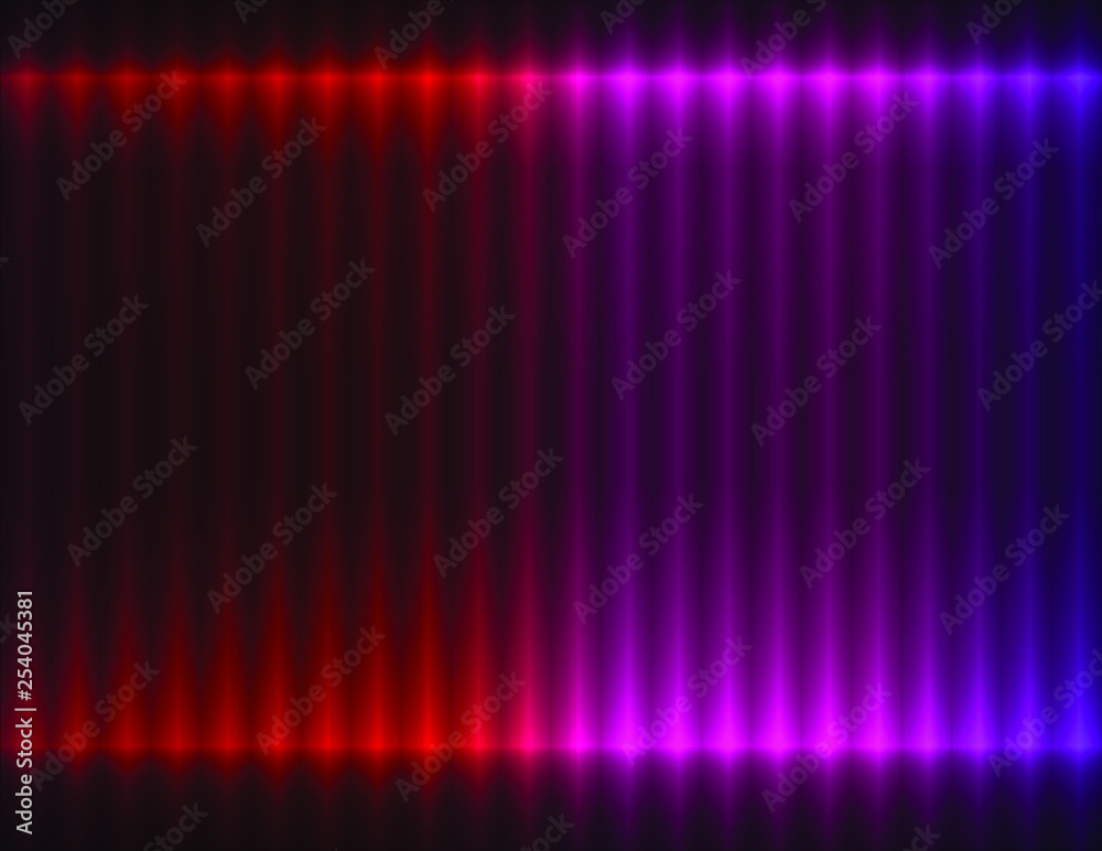 Red and purple multicolored linear background, side light effect