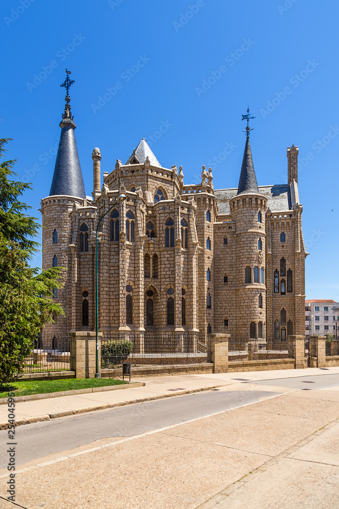 Astorga, Spain. Bishop's Palace (1902), architect Antonio Gaudi