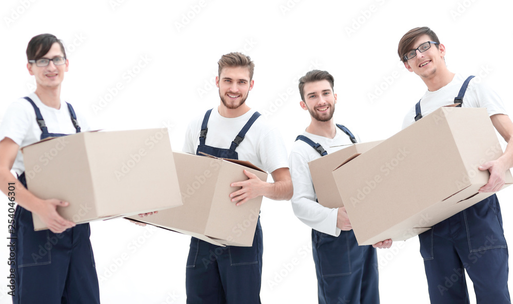 photo workers holding boxes when moving flats, photo workers holding boxes when moving flats,