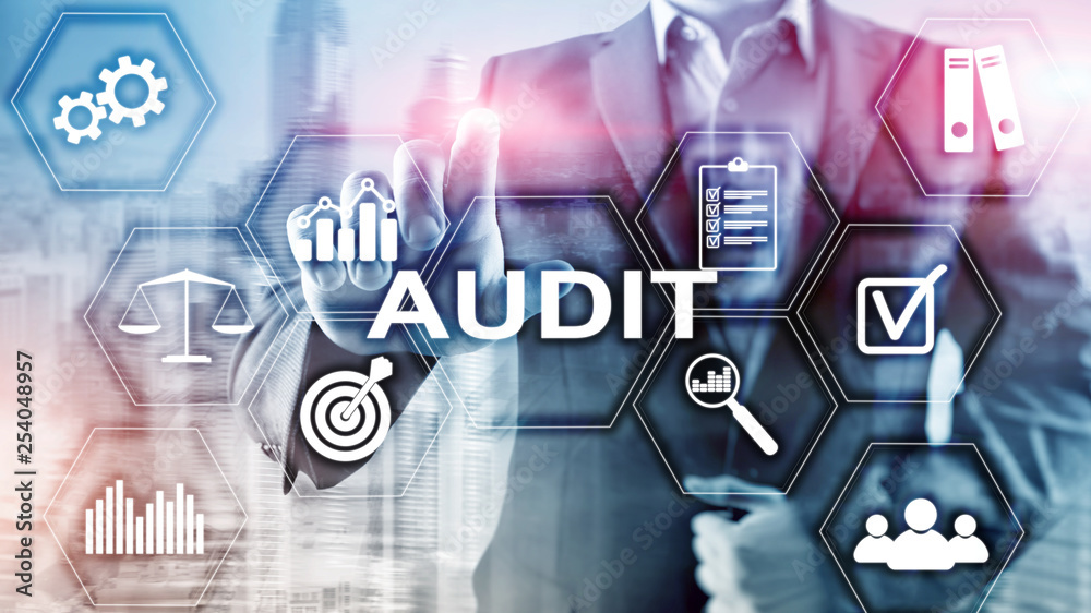 Audit business and finance concept. nalysis Annual Financial Statements, Analyze return on investment. Mixed media abstract background Audit business and finance concept. nalysis Annual Financial Statements, Analyze return on investment. Mixed media abstract background