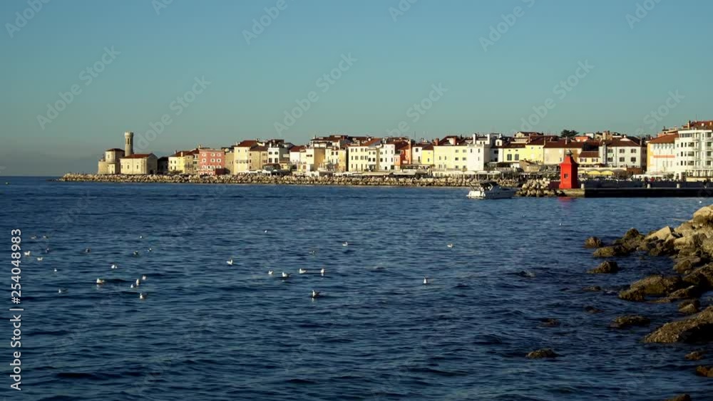 Panoramic view of Piran, Slovenia Panoramic view of Piran, Slovenia