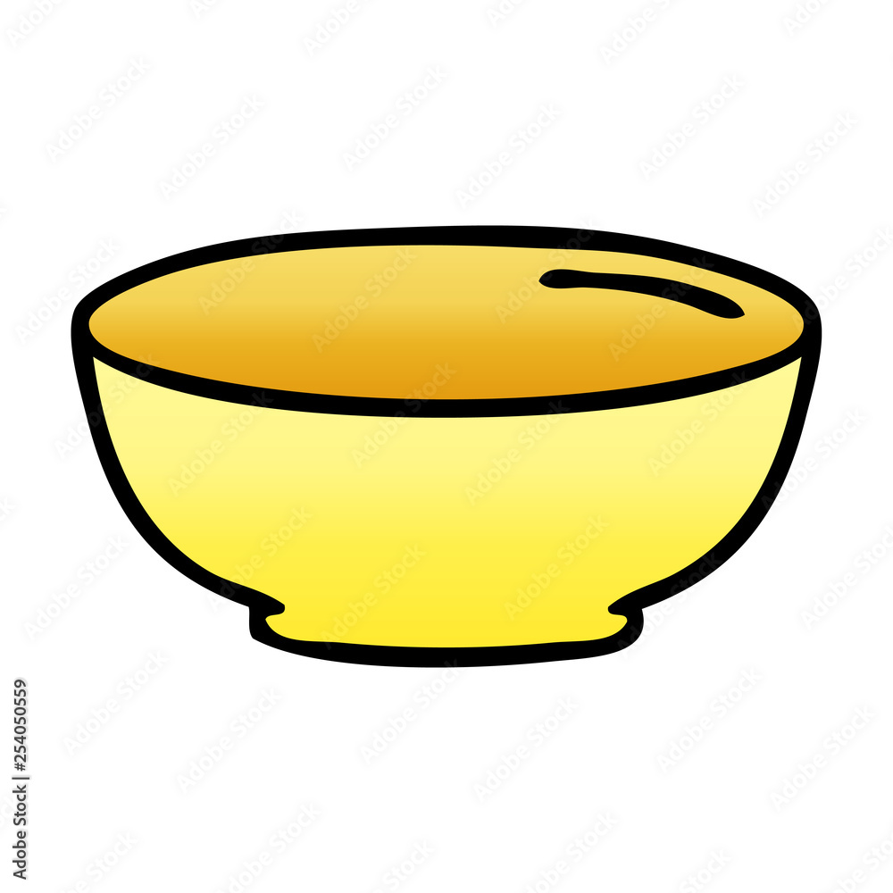 quirky gradient shaded cartoon bowl quirky gradient shaded cartoon bowl