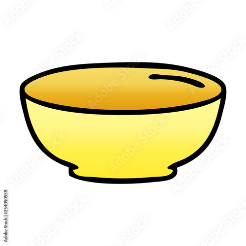 quirky gradient shaded cartoon bowl