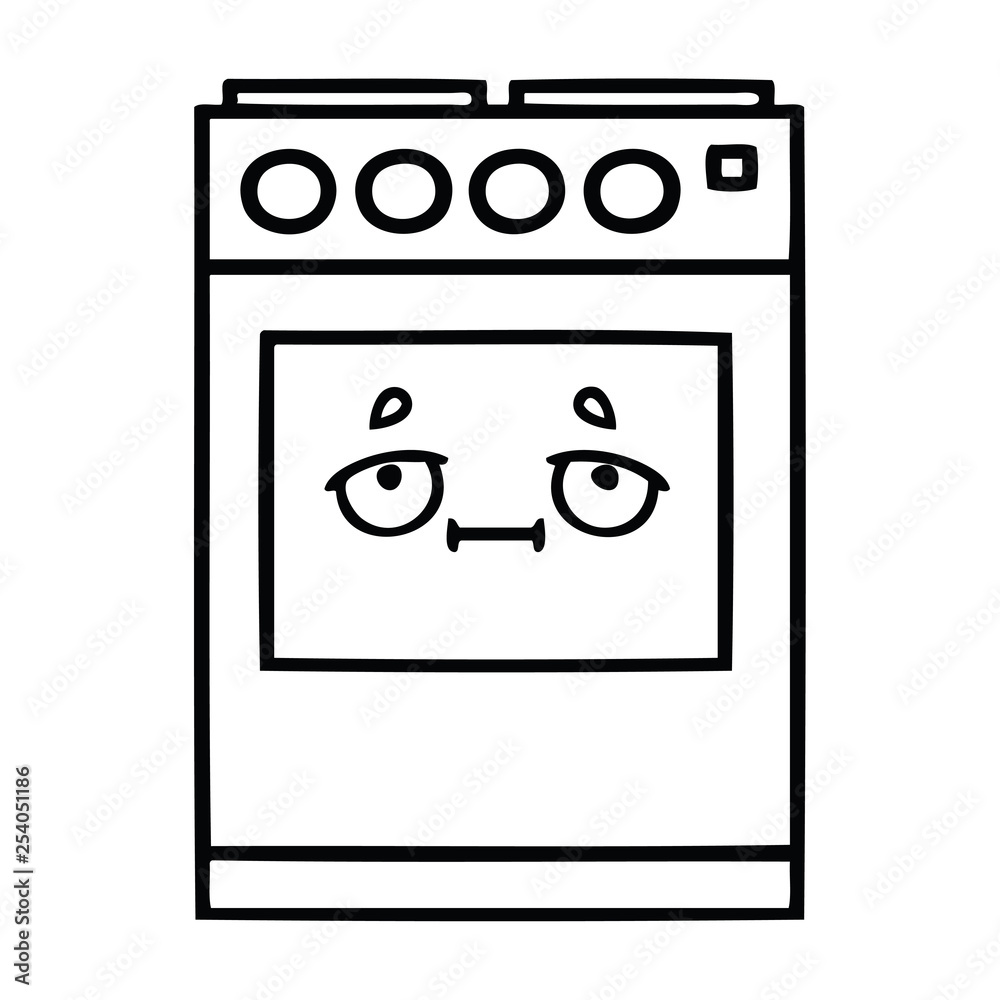 line drawing cartoon kitchen oven line drawing cartoon kitchen oven