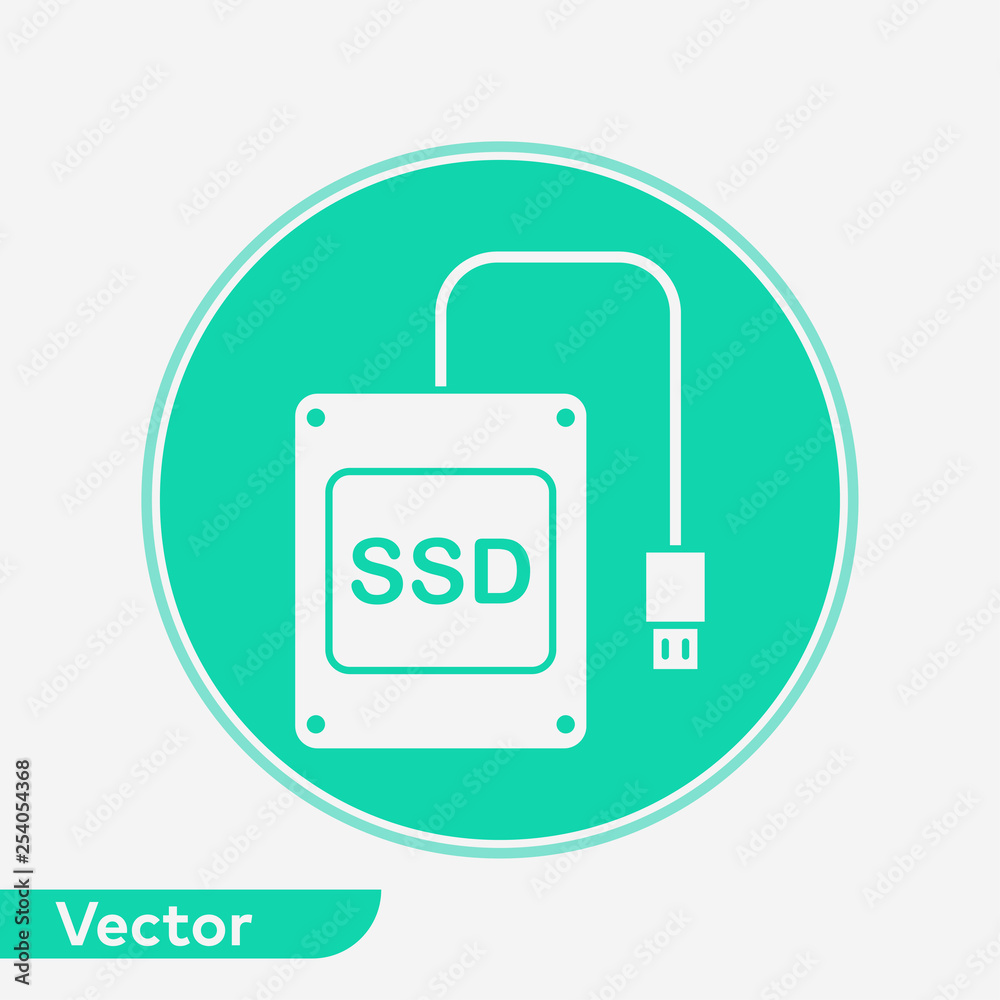 SSD vector icon sign symbol SSD vector icon sign symbol