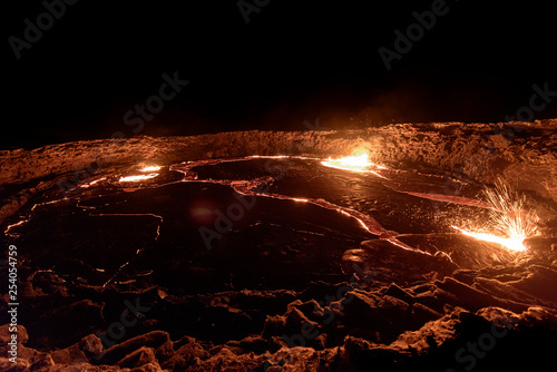 Fountain of lava at Erta Ale 