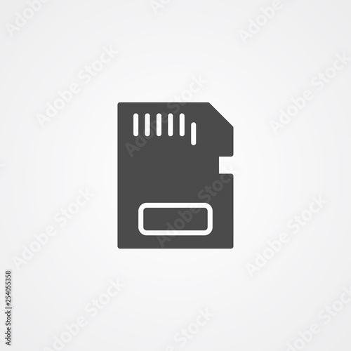 Memory card vector icon sign symbol