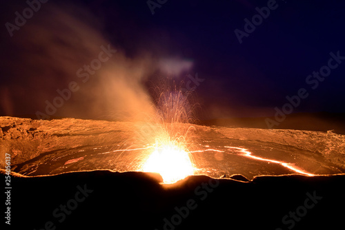 Eruption at the Erta Ale volcano