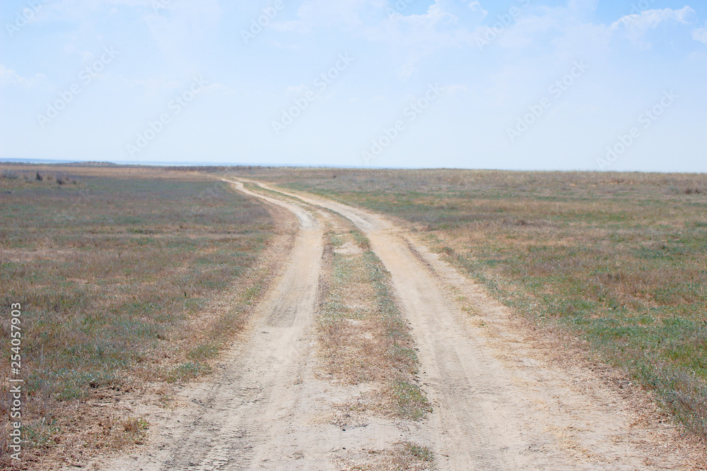 road to the arid steppe