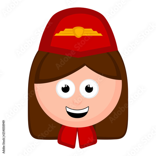 Isolated flight attendant avatar cartoon. Vector illustration design