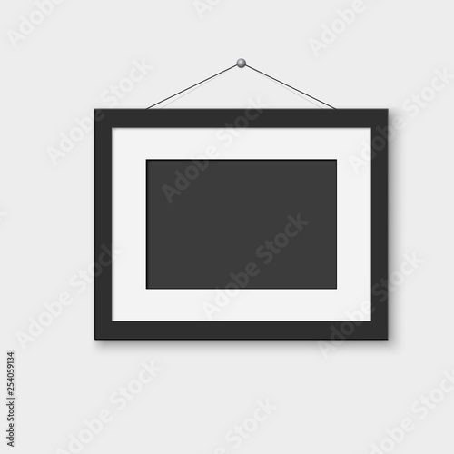 Mock up blank picture frame for photographs.