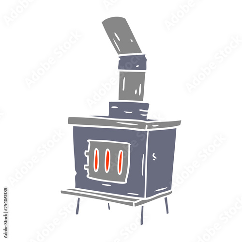 cartoon doodle of a house furnace