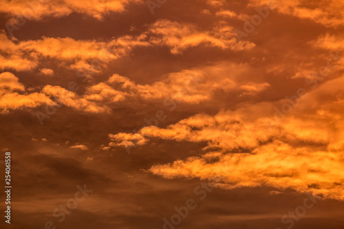 orange sky after sun set © bzyxx