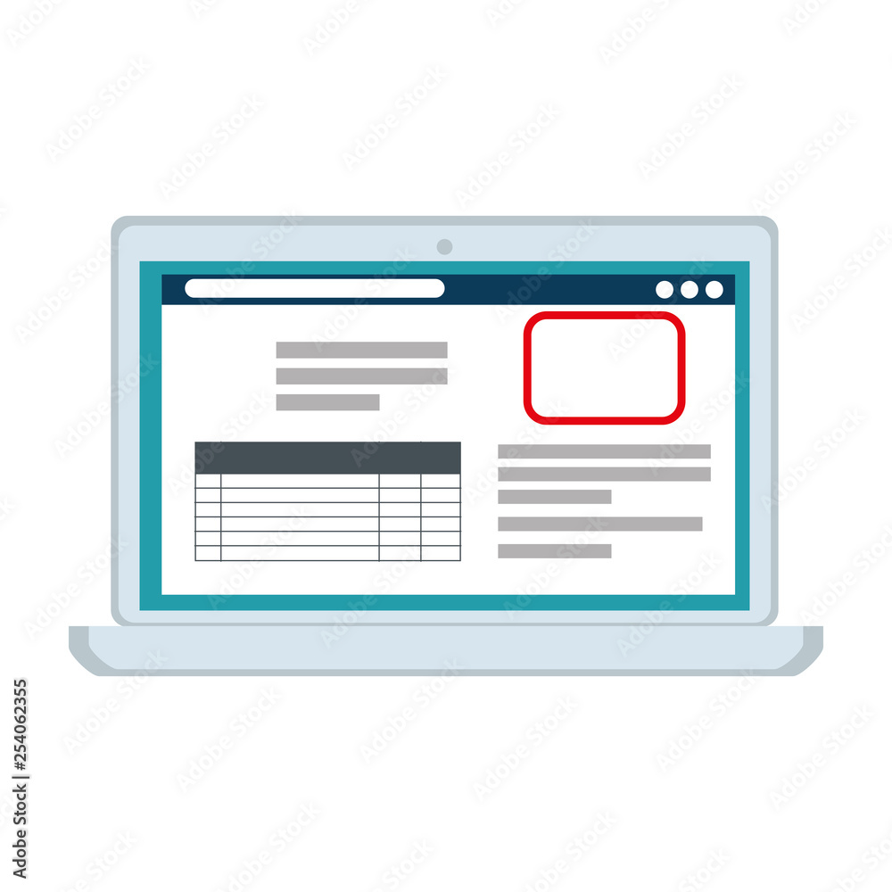 laptop with tax document laptop with tax document