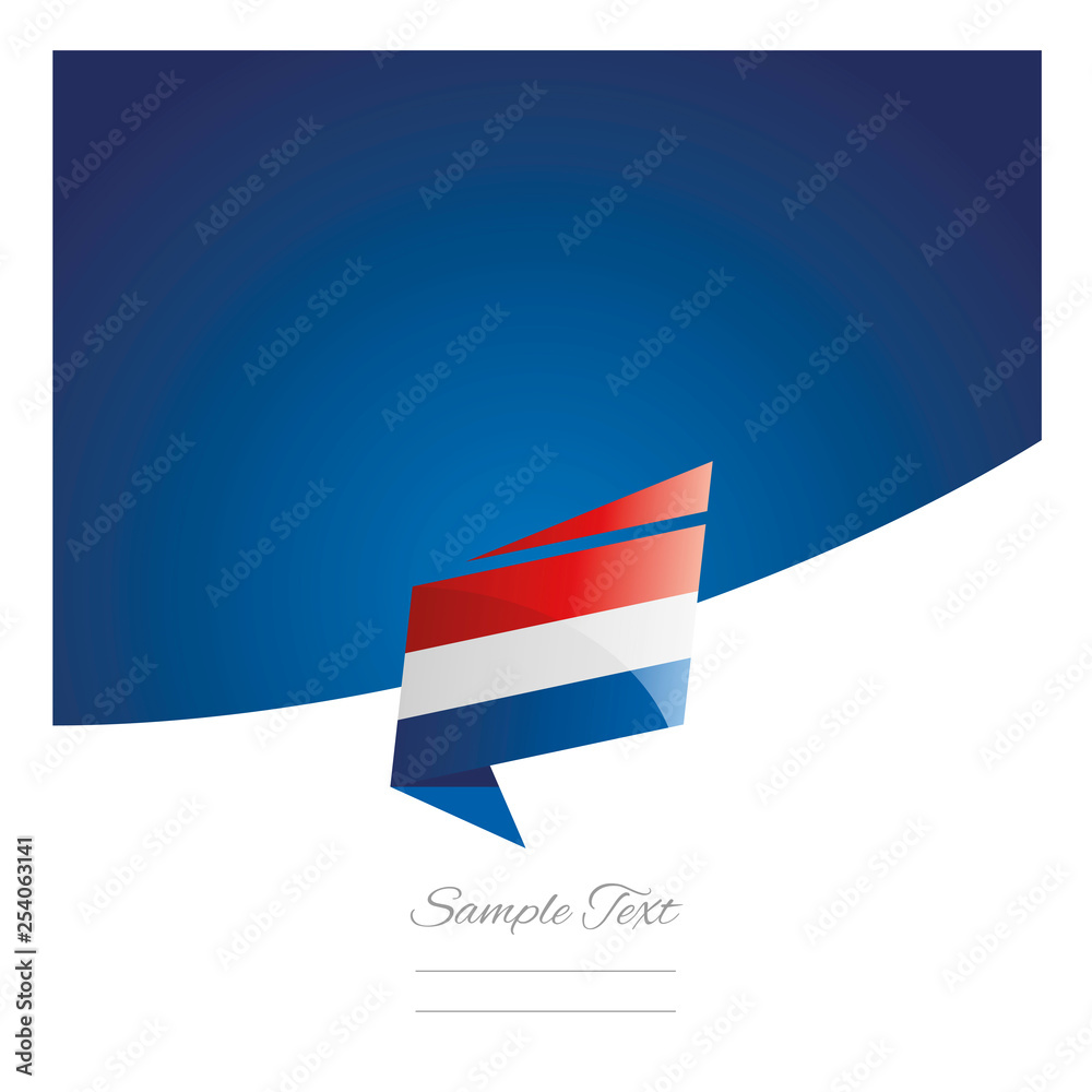 Fototapeta premium New abstract Netherlands flag origami blue background vector