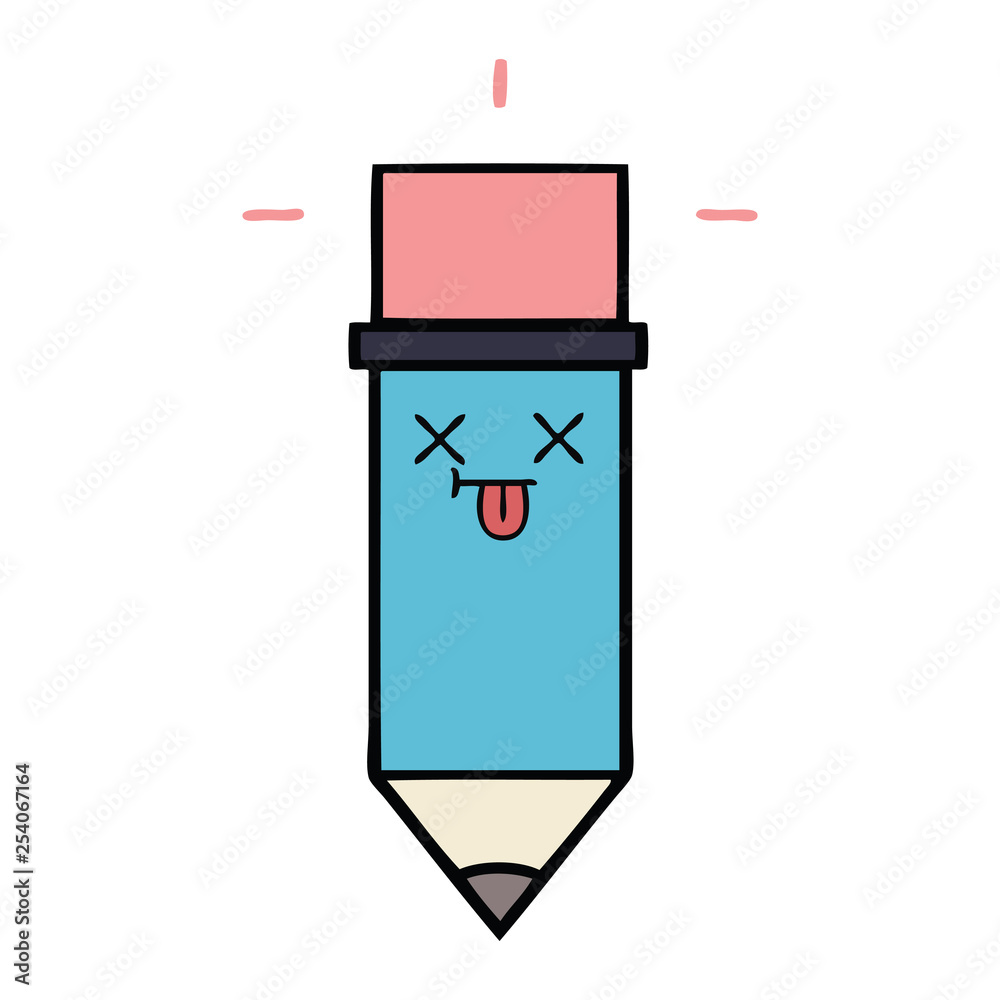 Obraz premium cute cartoon pencil