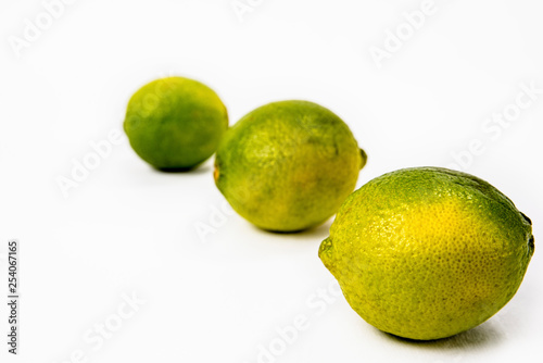 juicy fresh lime on a white background