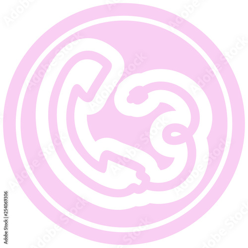 telephone handset circular icon
