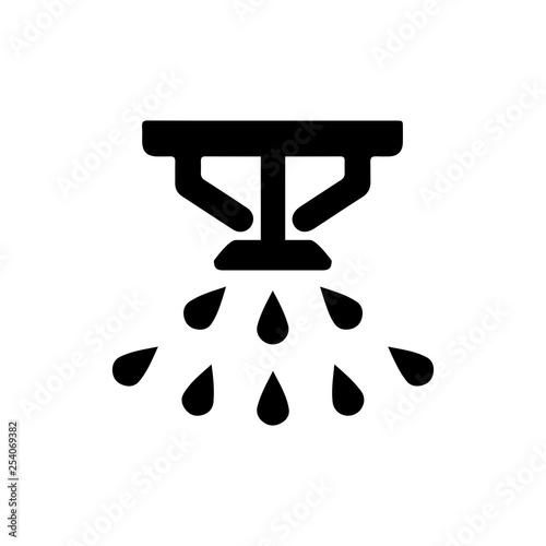 Water sprayer, fire extinguisher icon – stock vector