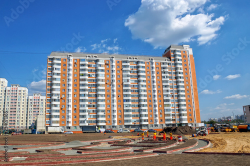 Improvement of the territory before the new building.