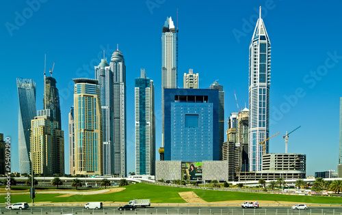 Business Skyscrapers Skyline view, Dubai, UAE