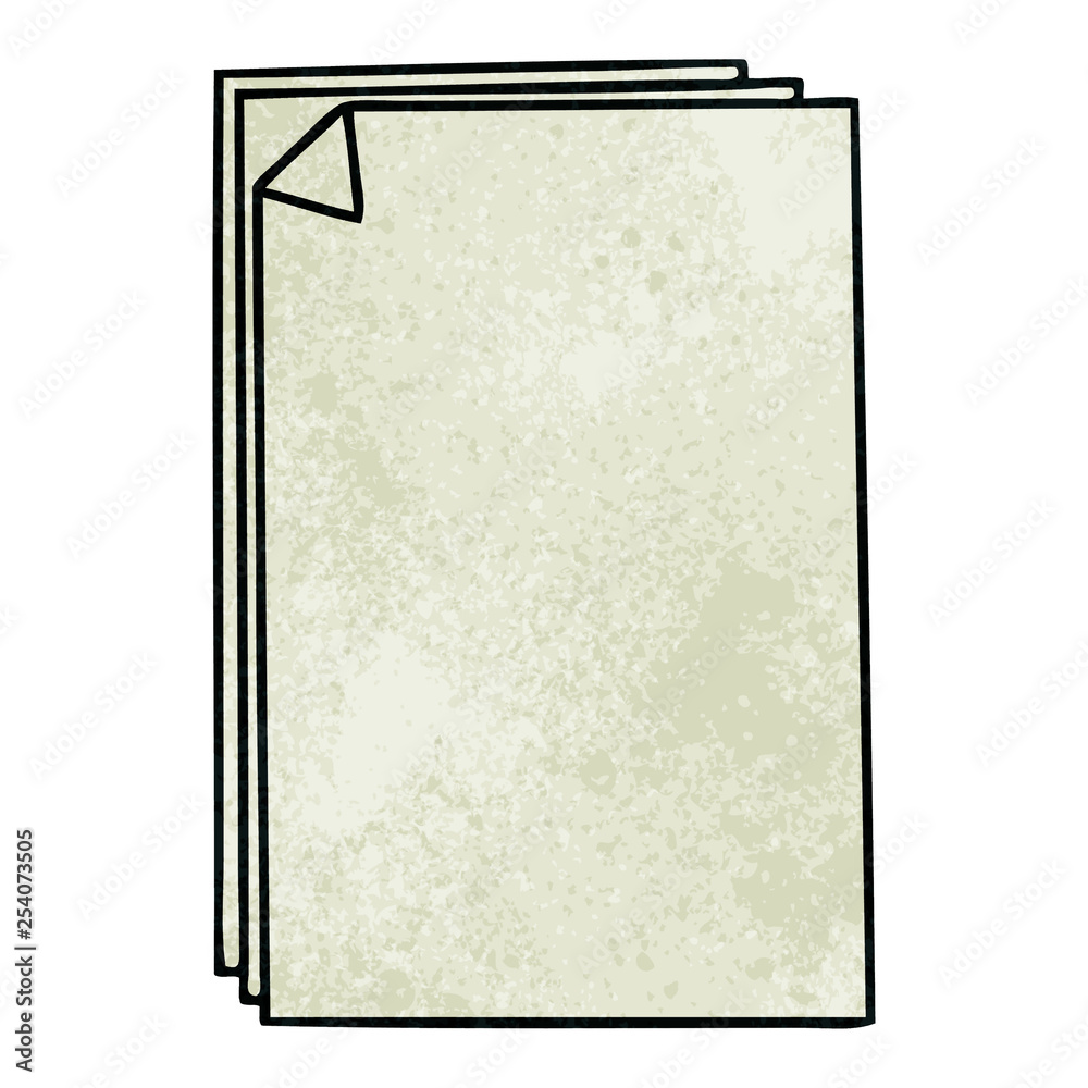 Fototapeta premium quirky hand drawn cartoon paper pile