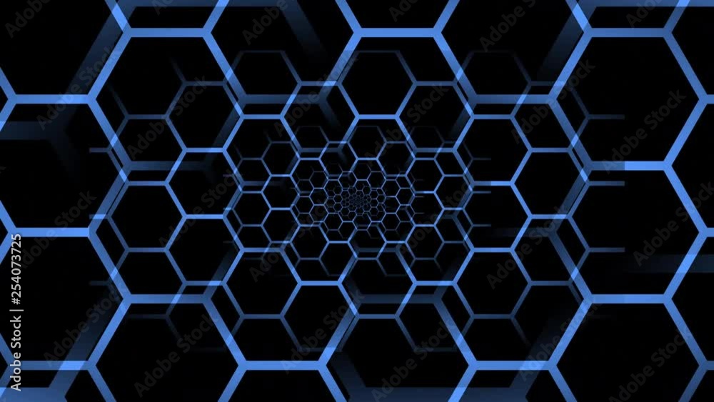 Blue Hexagonal Optical Illusion Blue Hexagonal Optical Illusion