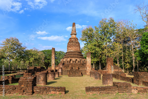 Wat Phra Kaeo temple in Kamphaeng Phet Historical Park  UNESCO World Heritage site