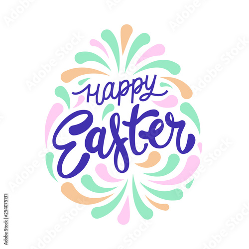 Happy Easter trendy background. Vector illustration.