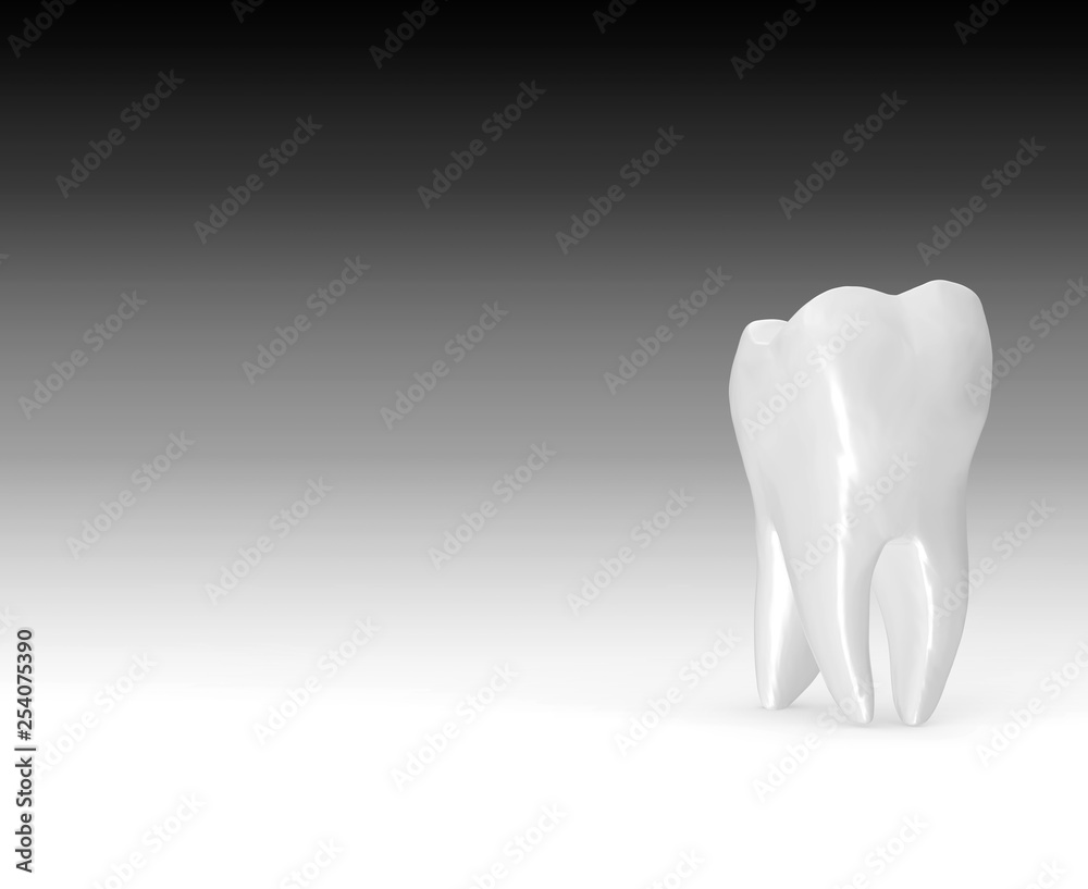 Tooth isolated on Black Background 3D Rendering Tooth isolated on Black Background 3D Rendering