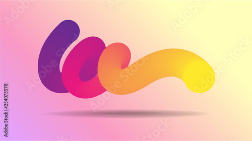 Trendy gradient cover design template. Vector image.