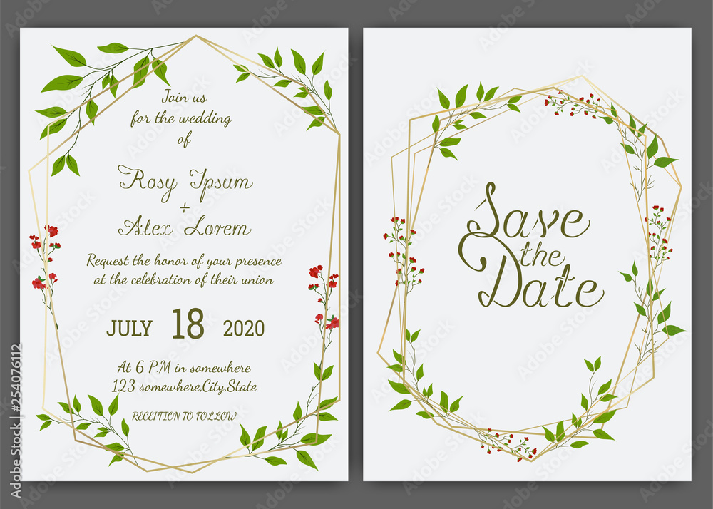 Floral hand drawn frame for a wedding invitation Floral hand drawn frame for a wedding invitation