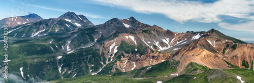 Mountain landscape at Paramushir Island, Russia. Karpinsky Group. photo