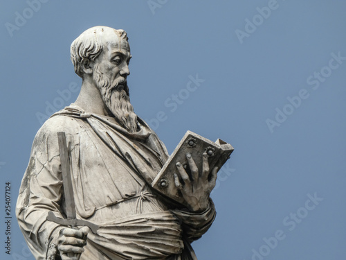 Canvastavla Statue of the apostle St