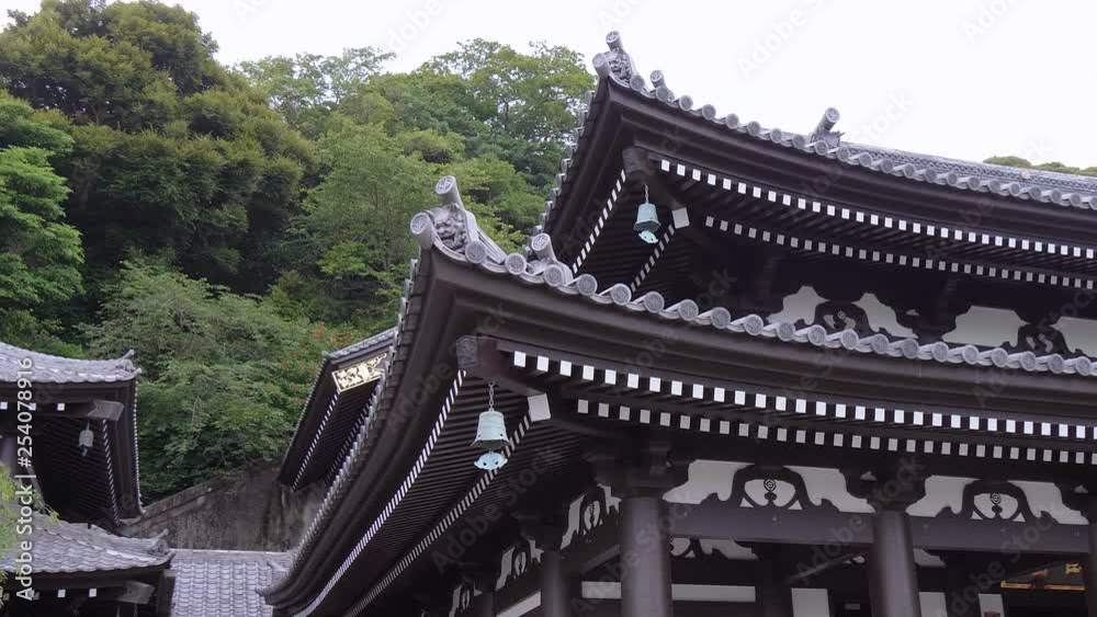 Beautiful roofs of Hase-Dera Temple in Kamakura