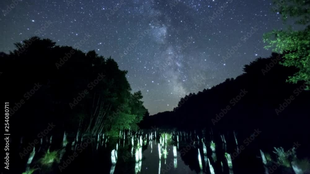 Milky Way over a the Killer Lake in Bakony.