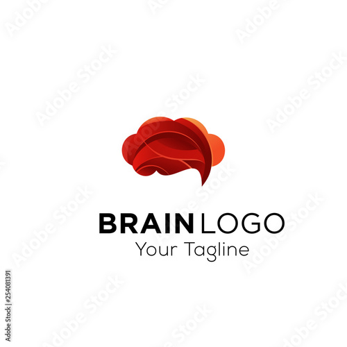 Brain Logo Design Vector Template
