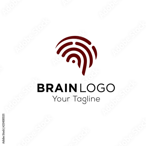 Brain Logo Design Vector Template