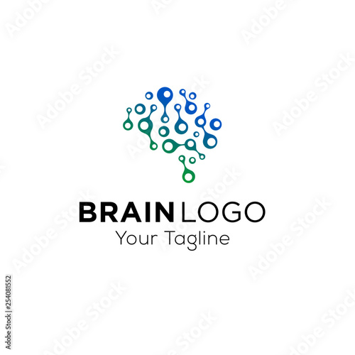 Brain Logo Design Vector Template