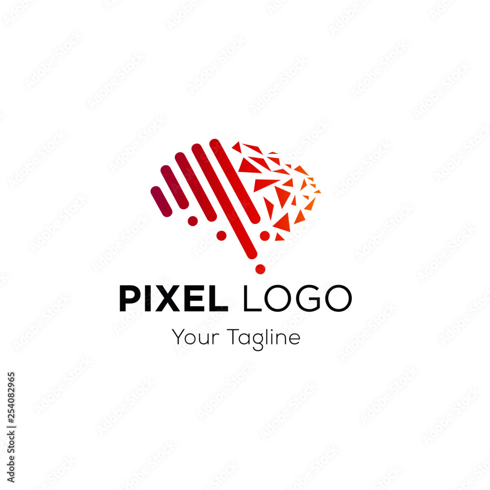 Obraz premium Pixel Logo Templates