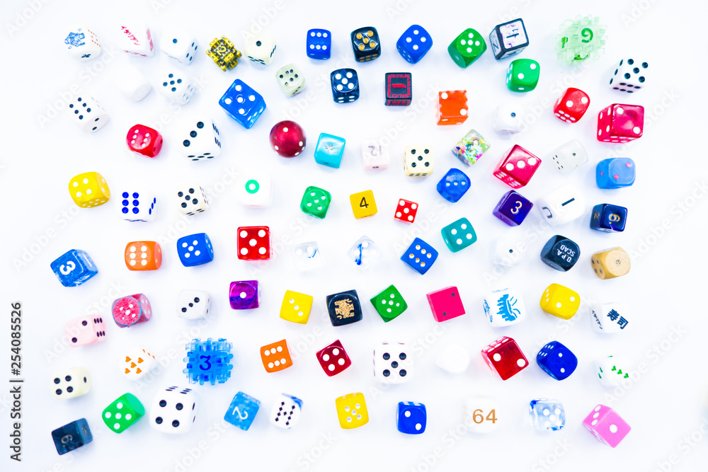 Isolated dice collection Isolated dice collection