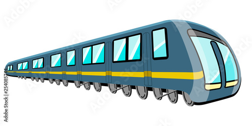Isolated cartoon train image. Public transport. Vector illustration design