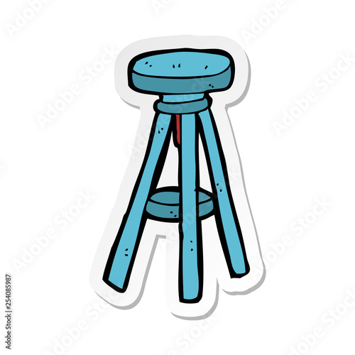 sticker of a cartoon stool