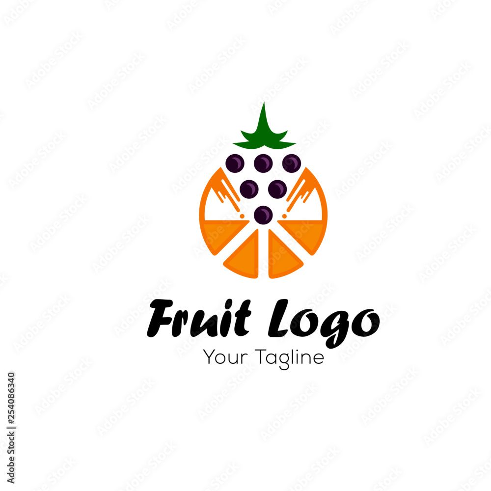 Fruits logo design Vector Fruits logo design Vector